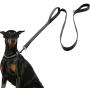 Eco-clean 6 FT Reflective Dog Leash with 2 Handles for Large Dogs