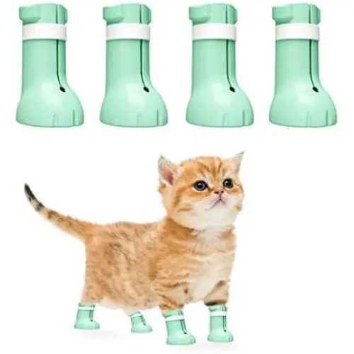 AINOLWAY Silicone Anti-Scratch Cat Shoes Boots Rubber Precaution Scratch Gloves Cat Paw Protector Nail Cover Pet Grooming Scratching Booties for Bathing Checking Treatment Shaving AINOLWAY Silicone Anti-Scratch Cat Shoes Boots Rubber Precaution Scratch Gloves Cat Paw Protector Nail Cover Pet Grooming Scratching Booties for Bathing Checking Treatment Shaving