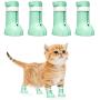 AINOLWAY Silicone Anti-Scratch Cat Shoes Boots Rubber Precaution Scratch Gloves Cat Paw Protector Nail Cover Pet Grooming Scratching Booties for Bathing Checking Treatment Shaving