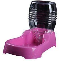 redcolourful Pet Automatic Drinking Fountain Base-Type Water Bowl for Dog Cat Pink Creative Lifestyle