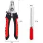 Yerdos Dog Nail Clippers, Cat Nail Clipper, Pet Nail Clippers with Nail File and Non-Slip Handles, Home Grooming Kit with Safety Device Yerdos Dog Nail Clippers, Cat Nail Clipper, Pet Nail Clippers with Nail File and Non-Slip Handles, Home Grooming Kit with Safety Device