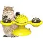 Anxyuan Cat Windmill Toy Turntable Teasing Interactive Pet Supplies for Cat Scratching Tickle Hair Brush with Catnip and Bell for Indoor Cats