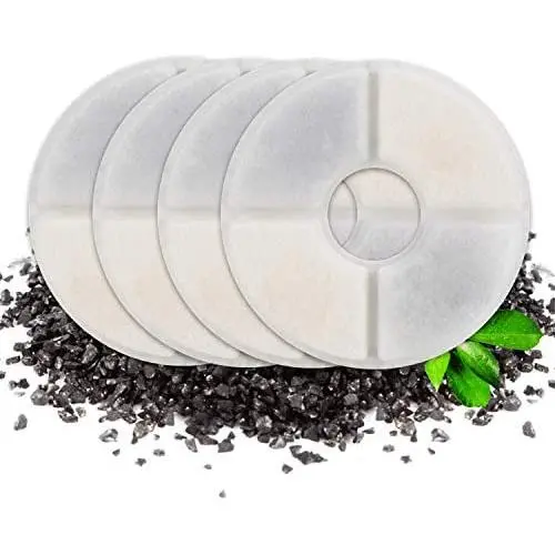 Wonder Creature Cat Fountain Replacement Filter, 4 Filters Pack, Compatible with Most Pet Water Fountain, Activated Carbon Filter
