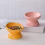 LIONWEI LIONWELI Ceramic Raised Cat Bowls, Tilted Elevated Food or Water Bowls, Stress Free, Backflow Prevention, Dishwasher and Microwave Safe, Lead & Cadmium Free
