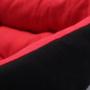 SewForever Durable and Fashionable Pet Cuddle Cushion Dog Sleeping Bed Cat Sleeping Bed, Red and Black, Medium