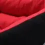 SewForever Durable and Fashionable Pet Cuddle Cushion Dog Sleeping Bed Cat Sleeping Bed, Red and Black, Medium