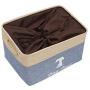 Brabtod Large Canvas Doggie Toy Bin Dog Toy Storage Basket Box with Handles and Drawstring Closure - Idea for Organizing Pet Toys, Blankets, Leashes, Towel, Coats, Diaper