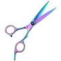 Mogoko Dog Cat Grooming Scissors Comb Set,Professional Pet Curved Shears Straight Thinning Scissors Kit