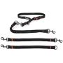Pawaboo Dog Seatbelt, Upgraded Adjustable Nylon Pet Car Seat belt Harness Headrest Restraint, Bungee Double Dog Leash Reflective Vehicle Safety Leads Strap for Travel for Small Medium Large Dog, Black