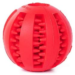 Dog Ball chew Toy, Non-Toxic and bite-Resistant Rubber Processing Medicine Ball, pet Puppy Training Tooth Cleaning Toy (red) / Diameter 7cm