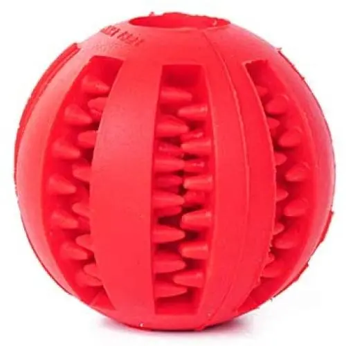 Dog Ball chew Toy, Non-Toxic and bite-Resistant Rubber Processing Medicine Ball, pet Puppy Training Tooth Cleaning Toy (red) / Diameter 7cm Dog Ball chew Toy, Non-Toxic and bite-Resistant Rubber Processing Medicine Ball, pet Puppy Training Tooth Cleaning Toy (red) / Diameter 7cm