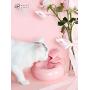 THMY Cat Drinking Water Fountains Dogs Domestic Animal Pet Fountain Ceramic Indoor and Outdoor Electric Automatic Cat Drinking Water Dispenser