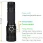 TATTU U1 UV Flashlight Rechargeable 395nm Black Light Torch Blacklight 5W Ultraviolet LED Lamp with Micro USB Charging Cable