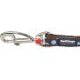 Red Dingo Designer Dog Lead, Blue Spots on Brown (15mm x 1.2m) S