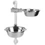 Yosoo- Adjustable Raised Bowls,Double Bowl Stainless Steel Bowls Elevated Dog Feeder Adjustable Dog Feeder for Small Medium Large Dogs Cats Pets