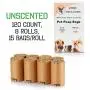 Dog Poop Bags 100% Biodegradable Compostable Unscented Disposable Plastic Free Large Premium Doggy Waste Trash Bag ASTM D6400 Certified 120 Count Dog Poop Bags 100% Biodegradable Compostable Unscented Disposable Plastic Free Large Premium Doggy Waste Trash Bag ASTM D6400 Certified 120 Count