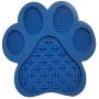 Paw Shape Pet Dog Lick Mat Slow Feeder Bowl with Suction Cups (Blue)