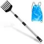 SKYFIELD Dog Pooper Scooper, 3-Stage Extendable Metal Dog Poop Scooper for Large Dogs