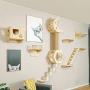 La La Pet Wall Mounted Cat Bed Wooden Floating Cat Shelf Capsule Cat House Cat Perch Cat Steps Cat Ladder Cat Tree Cat Furniture Cat Lounger Cat Climber Cat Shelter Condo