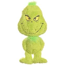 Dr. Seuss The Grinch Plush Dog Toy, Big Head | 9 inch Grinch Movie Plush Dog Toy | Soft and Cuddly Grinch Squeaky Dog Toy | Christmas Stocking Stuffers for Pets, Cute Dog Stuff