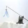 BeesClover Carbon Fibre Blue Telescopic Pet Cat Funny Teaser Stick with Feather Bell Interactive Exercise Toy pet Gift BeesClover Carbon Fibre Blue Telescopic Pet Cat Funny Teaser Stick with Feather Bell Interactive Exercise Toy pet Gift