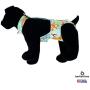 Barkertime Premium Waterproof Dog Diaper Overall - Made in USA - Forest Buddies on Teal Escape-Proof Premium Waterproof Dog Diaper Overall