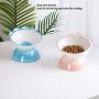 Jemirry Raised Cat Bowls, Elevated Ceramic Cat Dish Food Bowl Pet Feeder, Ceramic Pet Food Bowl for Flat-Faced Cats,Small Dogs