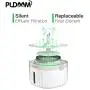 PUDAAM Pet Water Fountain, 1.9L Capacity LED Light and Water Shortage Alarm, Automatic Pet Water Fountain, Anti Overturning Design Water Fountain for Cats and Dogs, White