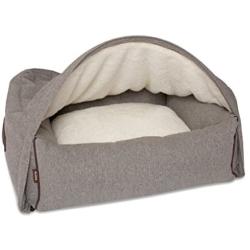 KONA CAVE - Luxury Snuggle Cave Dog and Cat Bed with Zip-Off Cozy Cave Cover - Patented Designed