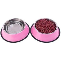 WHIPPY Stainless Steel Dog Bowl for Small,Medium and Large Pets Set of 2