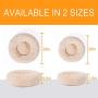 HACHIKITTY Calming Cat Bed Machine Washable, Cat beds Indoor Cats Medium, Flush Faux Fur Donut Cat Bed