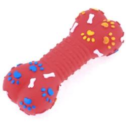 uxcell Round Hamburger Shape Pet Dog Squeaky Chew Toy, Multicolor