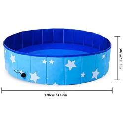 FANKUTOYS Pet Swimming Pool, Foldable pet Bath (for Large and Medium Dogs) Outdoor PVC Swimming Bath