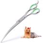 LovinPet Pet Grooming Scissors Professional Dog Cat Grooming Shears with Round Blunt Tip Stainless Steel, Dog Curved Scissors for Grooming Cats Dogs Grooming Tools & Set