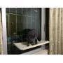 ISENVO Cat Hammock Cat Window Perch for Large Cat Safety Bed Space Saving Resting Cats Suction Cups Hammock for Indoor Holds Up to 30lbs，360° Sun Bathing
