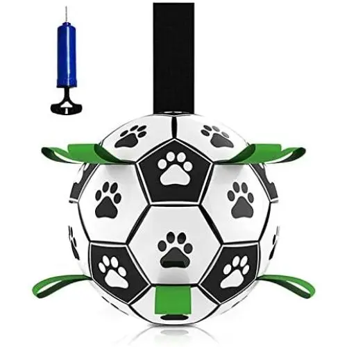TIRTI Upgrade Dog Soccer Ball with Grab Tabs, Interactive Football Puppy Balls for Small & Medium Breeds, Fun Water Pet Dog Toys TIRTI Upgrade Dog Soccer Ball with Grab Tabs, Interactive Football Puppy Balls for Small & Medium Breeds, Fun Water Pet Dog Toys