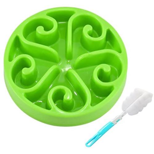 Dreams Mall Slow Feeder Bowls Dog Bowl Fun Feeder Interactive Bloat Stop,Eco-Friendly Slow Feed Dog Bowl,Green
