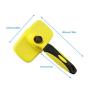 Dogs Retractable Grooming Self Cleaning Slicker Brush for Long Haired Dog Brush for Puppies Cat Brush for Shedding Medium Hair Short Hair Matted Hair Curly Hair Pet (Yellow)