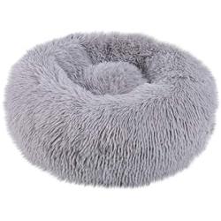 Hattfart Dog Bed Long Plush Soft Pet Bed Cat Bed Round Pillow Indoor Pillow Cuddler for Dogs