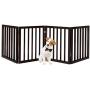 PETMAKER Freestanding Pet Gate - Wooden Folding Fence for Doorways, Halls, Stairs & Home - Step Over Divider - Great for Dogs & Puppies