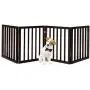 PETMAKER Freestanding Pet Gate - Wooden Folding Fence for Doorways, Halls, Stairs & Home - Step Over Divider - Great for Dogs & Puppies