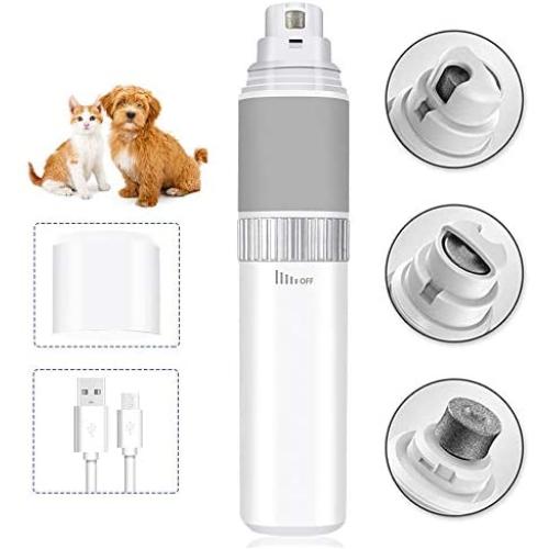 Jintao Painless Dog Nail Grinder Rechargeable Electric Dog Nail Trimmers with 20h Working Time, Upgrade Stepless Speed Regulation Dog Nail Grinder for Large Medium Small Dogs and Cats