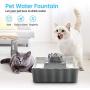 VinDox Ceramic Cat Fountain, 2.1L Pet Drinking Fountain for Cat and Dog, Cat Fountain Porcelain, Cat Water Dispenser with 3 Activated Carbon Filter and Sponge Foam Pre-Filter
