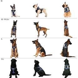 PETAGE Tactical Service Dog Harness No Pull, Reflective Military Dog Harness with Handle, Service Dog Vest with Pet Safety Belt, Adjustable Working Pet Vest Easy Control for Small Medium Large Dogs