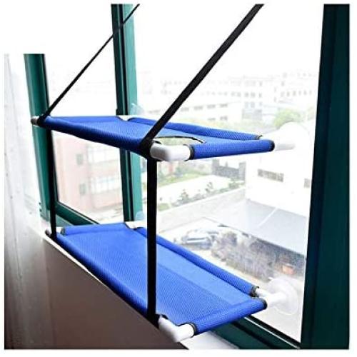 LYP Kitty Cat Bed, Cat Window Perch Window Seat Suction Cups Space Saving Cat Hammock Pet Resting Seat Safety Cat Shelves - Providing All Around 360° Sunbath for Cats Weightedup to 44lb