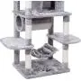 BEWISHOME Cat Tree Condo Furniture Kitten Activity Tower Pet Kitty Play House with Scratching Posts Perch Hammock Tunnel MMJ02