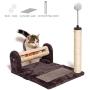 PGFUN 3 in 1 Cat Scratching Post Sisal Cat Scratch Pad & Post Interactive Cat Toy with Catnip Cat Claw Scratcher for Small Cats and Kittens
