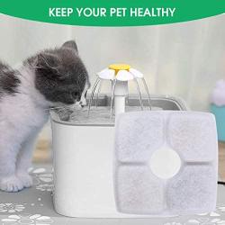 Dycsin Cat Water Fountain Filter Replacement 8 Pack Carbon Filters for Pet Flowers Fountain Helps to Increase Water Consumption and Keep Pets Healthy