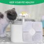 Dycsin Cat Water Fountain Filter Replacement 8 Pack Carbon Filters for Pet Flowers Fountain Helps to Increase Water Consumption and Keep Pets Healthy