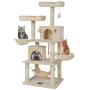 BYUP Large Multi-Layer cat Tree, Double Plush Apartment, cat Climbing Frame, cat Habitat, cat Tower, cat Activity Center